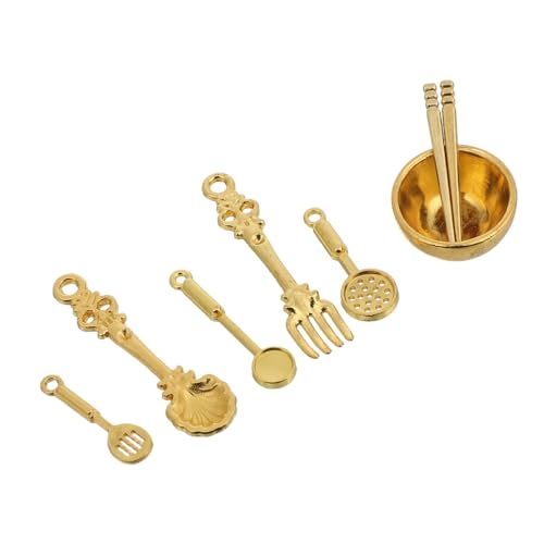 Abaodam 8Stücke Teiliges Puppenhaus Besteckset aus Miniatur Küchenzubehör mit und Löffel Perfektes Rollenspielspielzeug für Kreative Szenengestaltung und Fantasievolles Abaodam 8Stücke Teiliges Puppenhaus Besteckset aus Miniatur Küchenzubehör mit und Löffel Perfektes Rollenspielspielzeug für Kreative Szenengestaltung und Fantasievolles von Abaodam