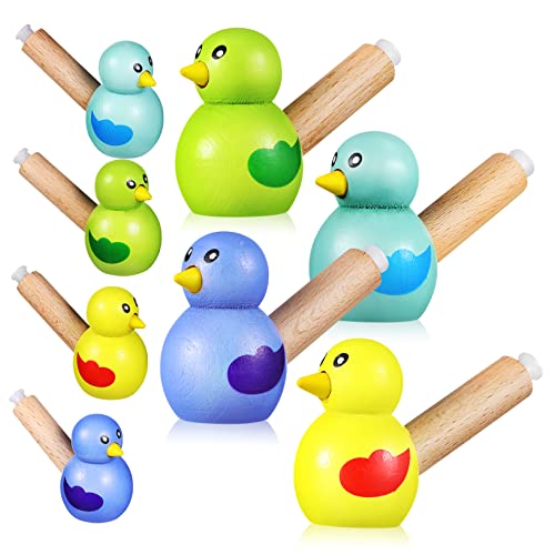Abaodam 8 Stück Vogelpfeifen Aus Holz Für Kinder – Neuartiges Quacker-spielzeug Pädagogische Musikinstrumente Für Kleinkinder Leuchtende Farben Holz Und Pvc von Abaodam