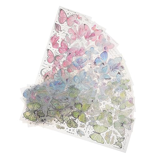 Abaodam 9 Blätter Aufkleber Für Wasserflaschen Zeitschriftenaufkleber Schmetterling Wandaufkleber Ästhetische Aufkleber Schmetterlingsaufkleber Für Scrapbooking DIY -Aufkleber Das Haustier von Abaodam