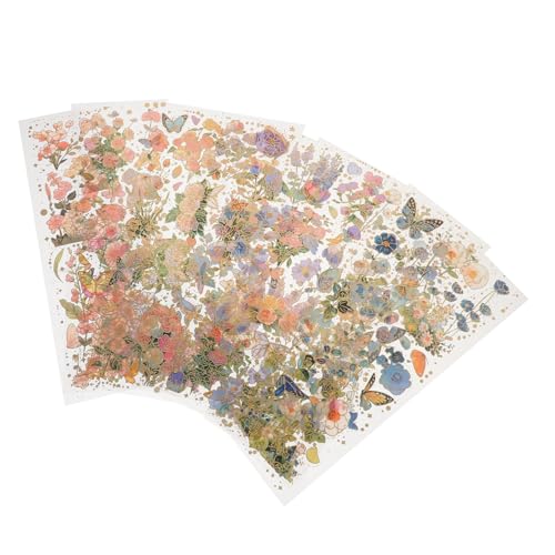 Abaodam 9 Blätter Scrapbooking Sticker Scrapbook Stickers Scrapbooking-Aufkleber wasserdichte valantines dekorative Aufkleber Zeitschriftenaufkleber ästhetische Aufkleber das Haustier von Abaodam