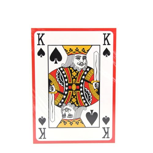 Abaodam 9 Bürospiele kreative Pokerkarten riesig Kartenspiel Spielen Masse Kinder Schwarz Tally Spielkarten Kartenspielen Brettspiel-Poker große Spielkarten Papier Schachbrett a4 Weiß von Abaodam
