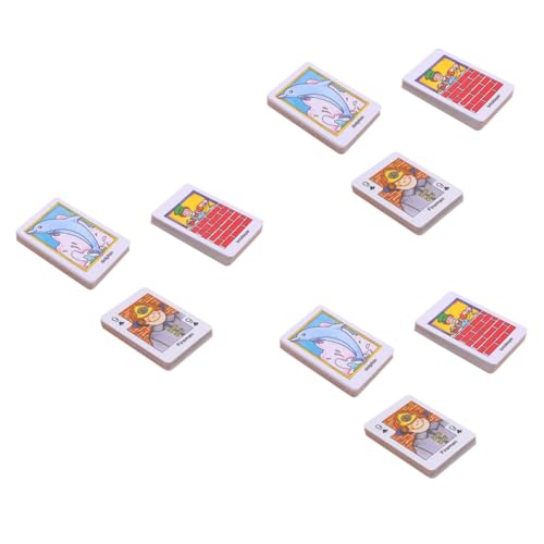 Abaodam 9 Kartons Kartenspielen interaktives Spielzeug geschicklichkeitsspiele für Kinder Pädagogisches Spielzeug adventsgeschenke Kinder Kartenspiel Spielen schmecken Spielkarten von Abaodam