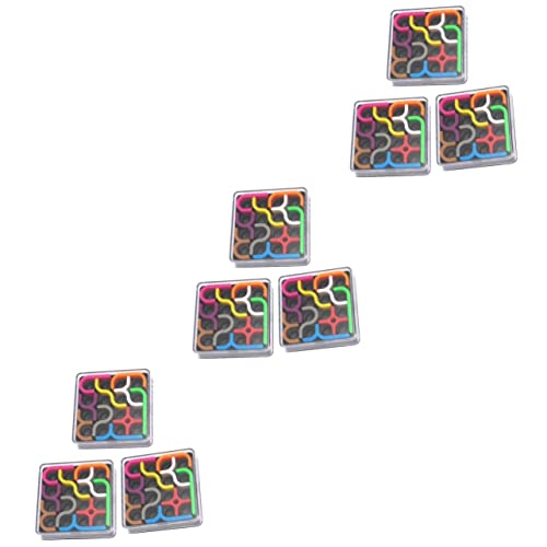 Abaodam 9 STK Spielzeuge Carzy-Kurven-Puzzle Pädagogisches Puzzle Kind Hölzern Rätsel von Abaodam