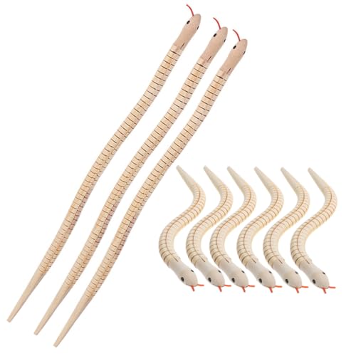 Abaodam 9 Stück Teiliges Realistische Flexible Holzschlangen zum Bemalen Kindgerechtes Lernspielzeug mit Beweglichen Gelenken für Kreative DIY-basteleien Naturästhetik für Abaodam 9 Stück Teiliges Realistische Flexible Holzschlangen zum Bemalen Kindgerechtes Lernspielzeug mit Beweglichen Gelenken für Kreative DIY-basteleien Naturästhetik für von Abaodam