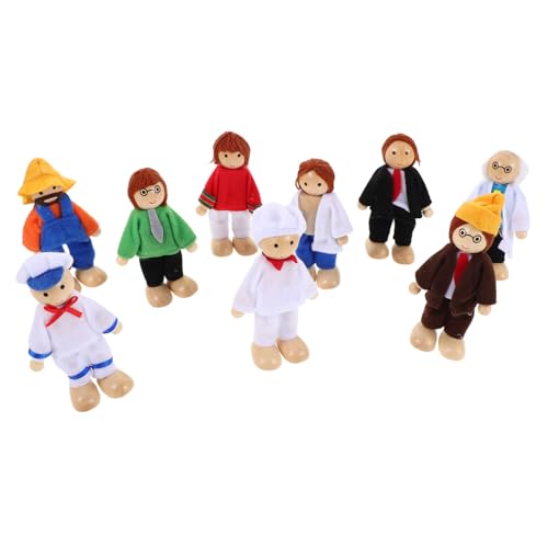 Abaodam 9 Teiliges Rollenspielspielzeug Für Die Vorschule Rollenspielfiguren Mini Holzpuppen Bauarbeiterfigur Holzpuppenhausfamilie Holzfamilienpuppen Kindertagesstättenspielzeug Abaodam 9 Teiliges Rollenspielspielzeug Für Die Vorschule Rollenspielfiguren Mini Holzpuppen Bauarbeiterfigur Holzpuppenhausfamilie Holzfamilienpuppen Kindertagesstättenspielzeug von Abaodam
