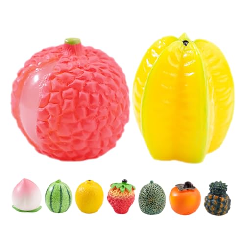 Abaodam 9-teiliges Mini-Kunstfrüchte-Set, realistische Obstmodelle für Puppenhauszubehör, Tischdekoration und Werkzeug für Heimdekoration und fantasievolles Spielen Abaodam 9-teiliges Mini-Kunstfrüchte-Set, realistische Obstmodelle für Puppenhauszubehör, Tischdekoration und Werkzeug für Heimdekoration und fantasievolles Spielen von Abaodam