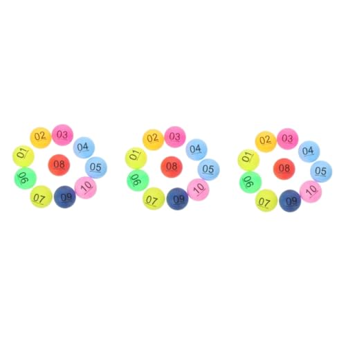 Abaodam 90 STK Farbe Zahlenball plastikbälle plastikball Farbige Bälle tischtennisbälle Sphäre Partybälle Lottokugeln mit runden Zahlen pp Spielball Spiel Requisiten Lotterie Plastikkugel von Abaodam
