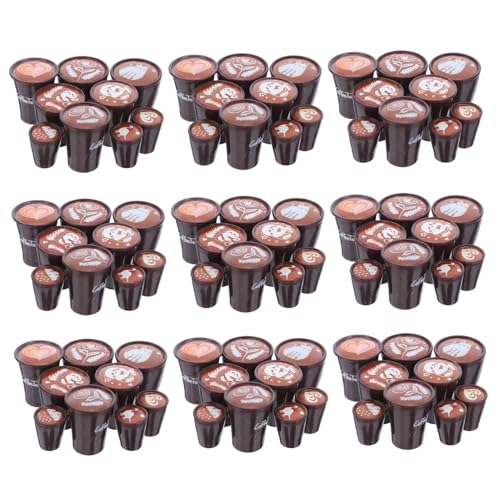 Abaodam 90 Stück Teiliges Mini Kaffee Tassen Set Resin Latte Art Miniaturen Japanische Puppenhaus Geschirr Kinderfreundlich Sicher Für DIY Basteln Handwerk Tischdekoration von Abaodam