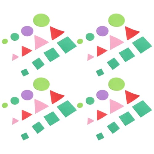 Abaodam 960 Stück Geometrische Schaumstoffaufkleber: DIY-Flicken Aus Eva-Schwamm Mit Selbstklebender Rückseite, Aufkleber Mit Geometrischen Formen, Bastelbedarf Für Kinder Zur Dekoration von Abaodam