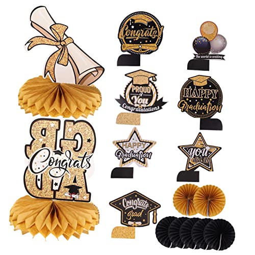 Abaodam 9st Abschluss-waben-Ornament Abschluss Tischdekoration Wimpelfahnen Sackleinen-Banner Stolz Dekorationen Abschlussfeier Dekorationen Partydekorationen Tür Girlande Papier Black Abaodam 9st Abschluss-waben-Ornament Abschluss Tischdekoration Wimpelfahnen Sackleinen-Banner Stolz Dekorationen Abschlussfeier Dekorationen Partydekorationen Tür Girlande Papier Black von Abaodam