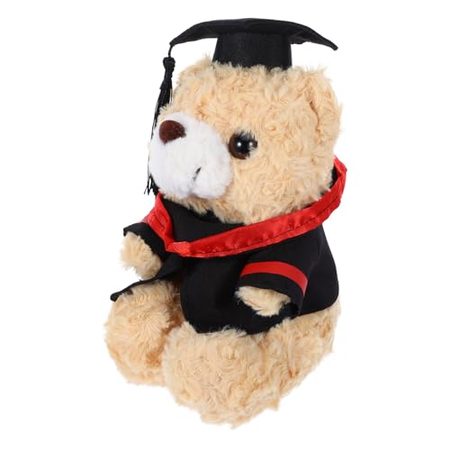 Abaodam Abschluss Bär Plüschfigur Süßer Für Graduierung Dekoration Und Fotorequisiten Mit Rotem Streifen Perfektes Für Absolventen von Abaodam