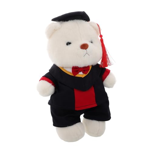 Abaodam Abschlusssaison Bärenpuppe High-School-Abschlussbär Abschlussfeier-Bär Mini-Kuscheltiere zum Abschluss Stopfer Abschlussbär Abschlusstierplüsch Absolvent Stofftier PP Baumwolle rot von Abaodam