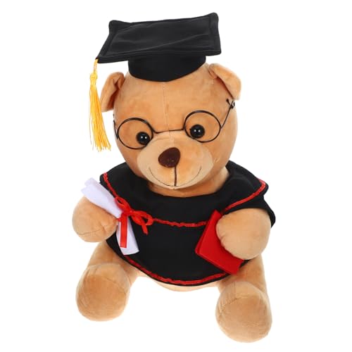 Abaodam Absolventen Bär Plüschfigur mit Doktorhut Kuscheltier für Abschlussfeier für Graduierungen Süßer Cartoon Bär für Erinnerungen und Dekoration Abaodam Absolventen Bär Plüschfigur mit Doktorhut Kuscheltier für Abschlussfeier für Graduierungen Süßer Cartoon Bär für Erinnerungen und Dekoration von Abaodam