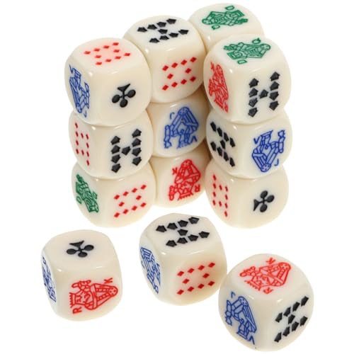 Abaodam Acryl-Pokerwürfel 15 Stück Spanische Pokerwürfel Lügner-Würfel-Requisiten Geburtstagsparty-Zubehör Spielgeschenke 0 63 Zoll von Abaodam