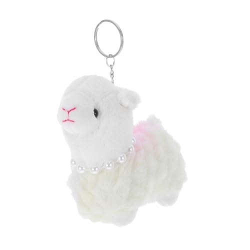 Abaodam Alpaka-anhänger Plüsch-schlüsselanhänger- Kuscheltier Schlüsselanhänger Schlüsselschmuck Tasche Hängende Dekoration Plüsch-anhänger Stofftierpuppen Schlüsselbund Metall Rosa von Abaodam
