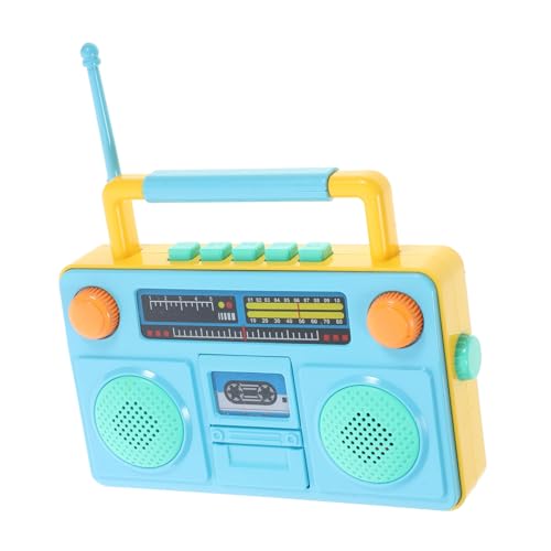 Abaodam Analoges Radio Mini-Radio- Simulation Haushaltsgerät Radio Für Interessantes Singendes Interaktives Fake-Radio Orange Abs von Abaodam