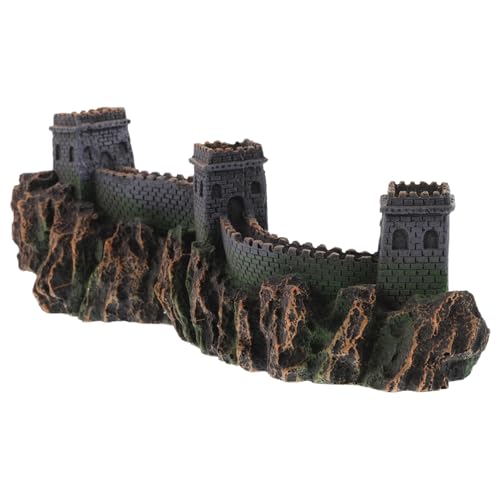 Abaodam Aquarium Dekoration China Brücke Modell Aquarium Verzierung China Miniaturmodell Historische Dekoration Sprudler für Aquarienfischbecken Aquarium, um das Schloss zu schmücken Harz von Abaodam