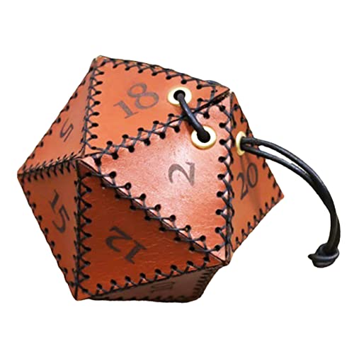 Abaodam Würfeltasche Aus Leder Mit Kordelzug Und Für Spielwürfel Und Kleinen Schmuck Stilvolle Vintage-Tasche von Abaodam