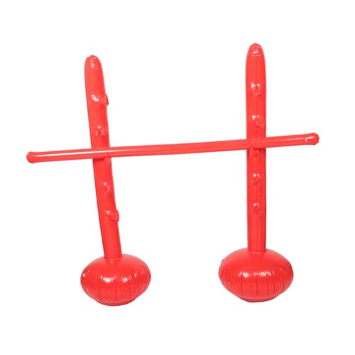 Abaodam Aufblasbare Hochsprungstange gartenspielzeug Kick- -Spiel aufblasbar Aufblasbarer Tunneleingang, Sportfußball aufblasbarer Torpfosten aufblasbare Spiele Sprungsport Plastik rot von Abaodam