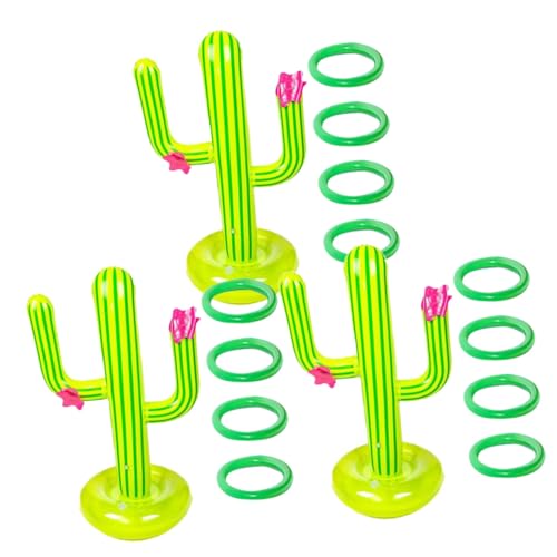 Abaodam Aufblasbares Kaktus-Ring-Wurfspiel, Sommer, Strand, für Outdoor, Spaß, Kaktus-Design für Familienfeiern, Aktivitäten, einfach zu verstauen, wiederverwendbar, zufällige Farbe, 3 Sätze Abaodam Aufblasbares Kaktus-Ring-Wurfspiel, Sommer, Strand, für Outdoor, Spaß, Kaktus-Design für Familienfeiern, Aktivitäten, einfach zu verstauen, wiederverwendbar, zufällige Farbe, 3 Sätze von Abaodam