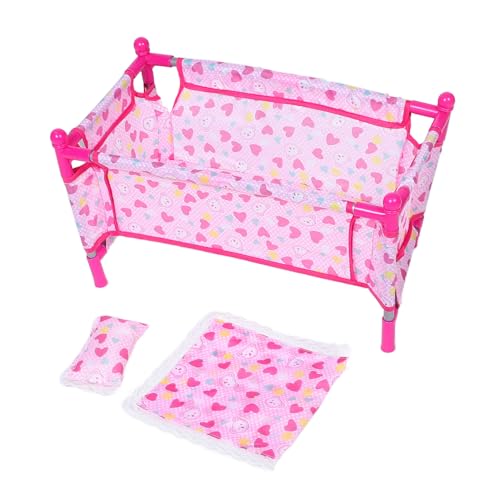 Abaodam Babypuppenbetten, Puppenhausmöbel, Mini-babypuppenwiege, Miniaturpuppenbett, Miniaturpuppenhauszubehör, Puppenmöbel, Schlafzimmerdekoration von Abaodam
