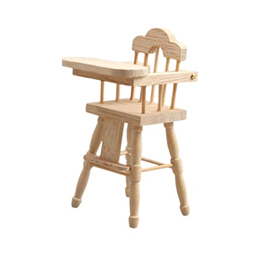 Abaodam Babystuhl für Puppenhaus Hochstuhl Modell aus Holz Mini Dekoration und Kreative Spielumgebungen Langlebig und Sicher Abaodam Babystuhl für Puppenhaus Hochstuhl Modell aus Holz Mini Dekoration und Kreative Spielumgebungen Langlebig und Sicher von Abaodam