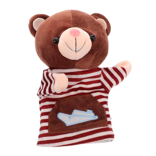 Abaodam Stofftier Handpuppe Spielzeug Eltern Kind Geschichtenerzählen Bär Puppet Requisiten Vorschule Klassenzimmer Bühne Plüsch Spielzeug von Abaodam