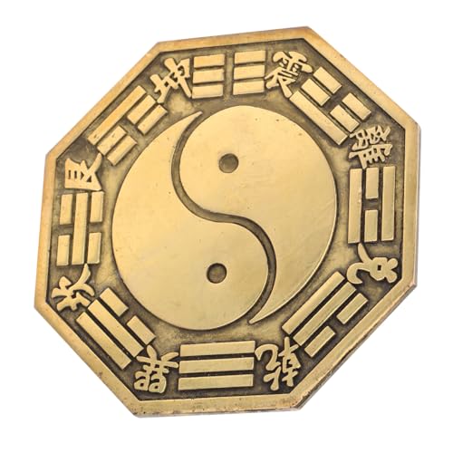 Abaodam Bagua-Spiegel Aus Metall, Feng Shui-Ornamente, Chinesischer Kleiner Geldbeutelspiegel, Kosmetikspiegel, Make-up-taschenspiegel Für Frauen, Glücksbringer von Abaodam