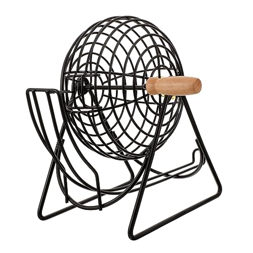 Abaodam Ballmaschine Bingo-anrufer Tombola Tischspielzeug Puzzle Karte Jumbo Perfektion Spiel Spiele Weinflaschenhalter Dekorativ Glücklich Spinnrad-preise Spiel Eisen Black von Abaodam