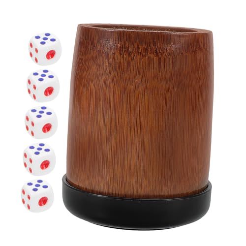 Abaodam Bambus Würfelbecher Set mit Basis und Würfeln Tragbarer Würfelschüttler für Partys Bars und Spielabende Robuste Umweltfreundliche Lösung für Würfelspiele Abaodam Bambus Würfelbecher Set mit Basis und Würfeln Tragbarer Würfelschüttler für Partys Bars und Spielabende Robuste Umweltfreundliche Lösung für Würfelspiele von Abaodam