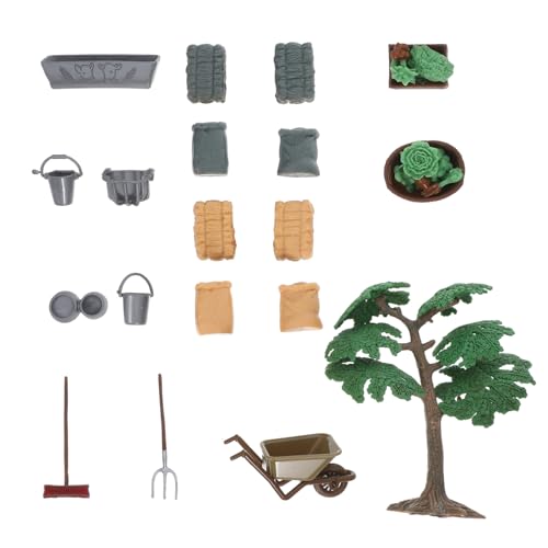 Abaodam Bauernhaus Teiliges Simulationsgemüse und Modell für Sandtisch Kreatives Pädagogisches für Zufällige Farben von Abaodam