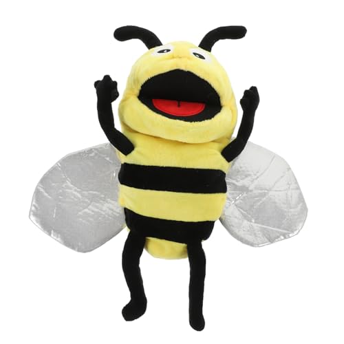 Abaodam Biene Handpuppe für Pädagogisches Plüschspielzeug für Geschichtenerzählen Interaktive Insektenpuppe Lustige Handpuppe für Kreatives und Spaß von Abaodam