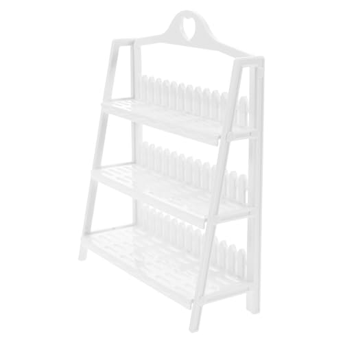 Abaodam Miniatur-Rack Spielzeug Mini Rollenspiel Puppenhaus Zubehör Miniatur Bücherregal Modell Weiße Farbe von Abaodam