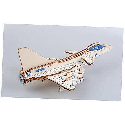 Abaodam 3D-Flugzeugmodell Denksportaufgaben für Erwachsene Lernspielzeug für Kinder 3D-Rätsel Modelle Spielzeuge Holzpuzzle Lernspielzeug aus Holz mechanisch Suite Spielzeugset j10 Hölzern von Abaodam