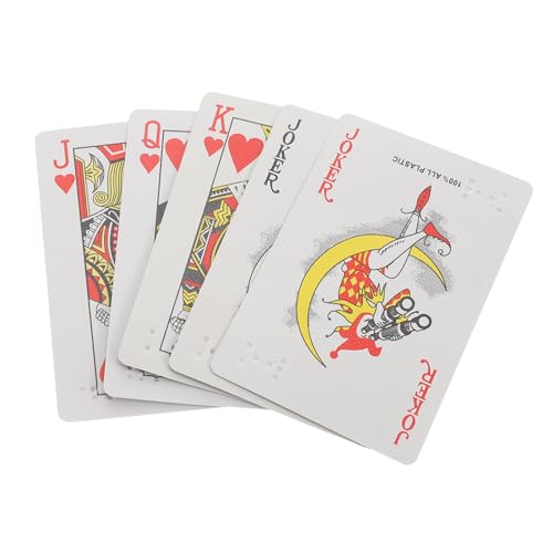 Abaodam Braille Spielkarten Blindenspiel Braille Karten Für Bridge Lernspiele Kartenspiele Braille Spiel Jumbo Braille Karten Für Erwachsene Poker Großes Papier von Abaodam
