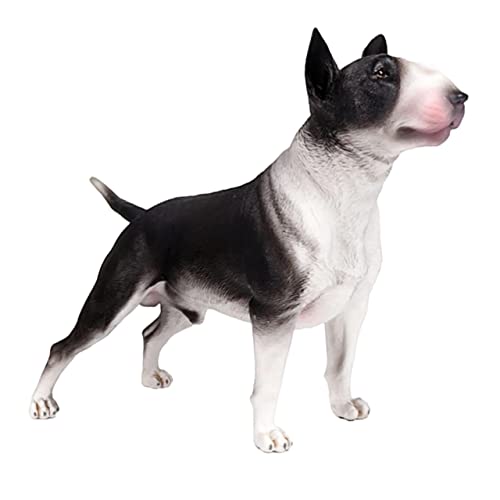 Abaodam Bullterrier-Simulation Animal Figures wohnzimmerdeko Dog Statue Hundestatue Bullterrier-Ornament Stier Welpe Tiere Modelle simuliertes Hundemodell Bullterrier-Modell Plastik Black von Abaodam