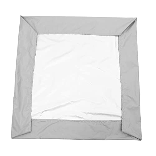 Abaodam Bunkerabdeckung wasserdichte Abdeckung Quadratische Sandkastenabdeckung Schwimmbadabdeckung Sandboxen Sandkasten Mit Deckel Becken Mit Sandkästen Mit Deckel Grau Polyester-TAFT von Abaodam