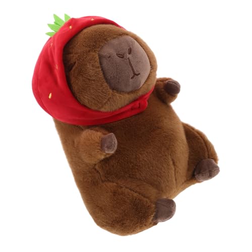 Abaodam Capybara-plüschpuppe Capibala-plüsch Halloween-Capybara Erdbeere Erdbeer-schlafzimmerdekoration Erdbeer-babyspielzeug Capybara-Zeug Capybara-körperkissen Pp Baumwolle von Abaodam