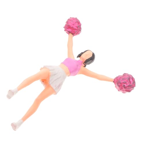 Abaodam Cheerleading -Modell Kleine Puppe Trendige Leute Puppe Kaninchenhandtücher Neugeborene Puppe Cartoon-handtücher Figur Puppe Sandtischpuppe Kinderspielzeug Harz von Abaodam