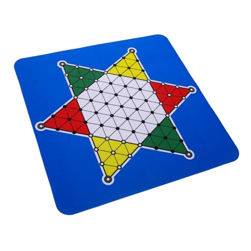 Abaodam Chinese Checkers Klapp-Schachbrett Faltbare Schachmatte Praktische Gummiunterlage Für Chinesische Spiele Für Zuhause Und Unterwegs Spielsteine von Abaodam