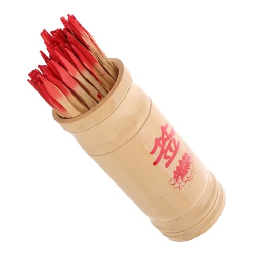 Abaodam Chinesisches Divinationsspiel Bambus wunschkübel mit Glücksstäbchen für Tempel Zuhause Büro Dekoration Spirituelle Beratung Interaktives Wahrsagespiel von Abaodam