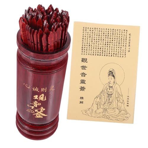 Abaodam Chinesisches Wahrsage Holzstäbchen mit Buch Tragbarer Bambusbehälter für Divination Langlebiges Material Einzigartiges Feng Shui Spiel für Haus und Freizeit Abaodam Chinesisches Wahrsage Holzstäbchen mit Buch Tragbarer Bambusbehälter für Divination Langlebiges Material Einzigartiges Feng Shui Spiel für Haus und Freizeit von Abaodam