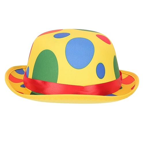 Abaodam Clownkostüm Hochhut Clown Cosplay Hut für Halloween Bühnenauftritt Karneval Flexible Hautfreundliche Materialien Langlebig und Reißfest Geeignet für Erwachsene von Abaodam