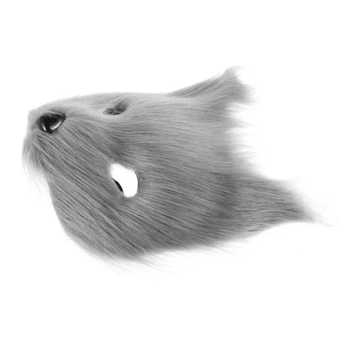Abaodam Cosplay Tiermaske Fuchsmaske für Halloween Flauschige Halbmaske für Kostümpartys und Maskeraden Bequeme und Stilvolle Gesichtsverkleidung für Damen und Herren von Abaodam
