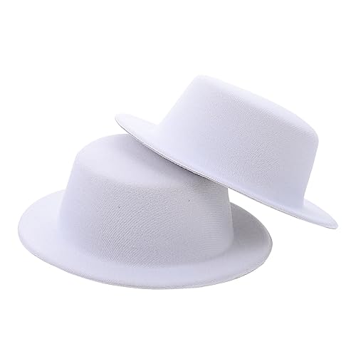 Abaodam DIY Elegante Kleine Hüte Für Formelle Anlässe Weißer Bastelhut Aus Weichem Stoff Ideale Accessoires Für Kreative Nähprojekte Und Haardekoration von Abaodam