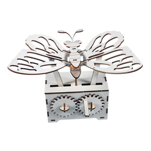 Abaodam DIY Holz Handkurbel Schmetterling aus Sicherem Holzmaterial Fördert Wissenschaftliches Experimentieren und Kreativität für Bastelprojekte und Lernförderung von Abaodam