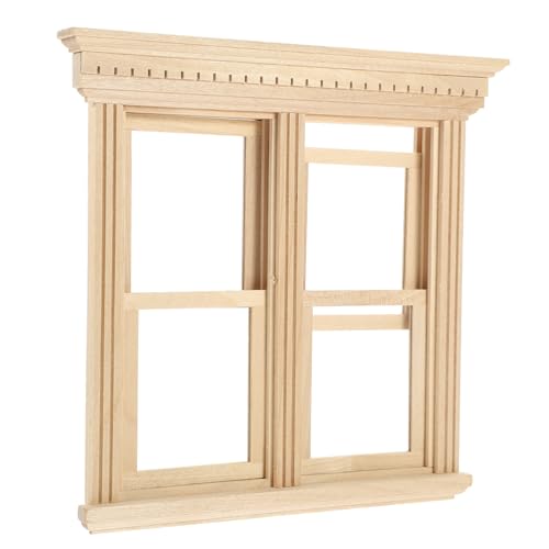 Abaodam Tiny House Miniaturmöbel Miniatur Fensterrahmen Holz Puppenhaus Mini Accessoire Bastelset von Abaodam