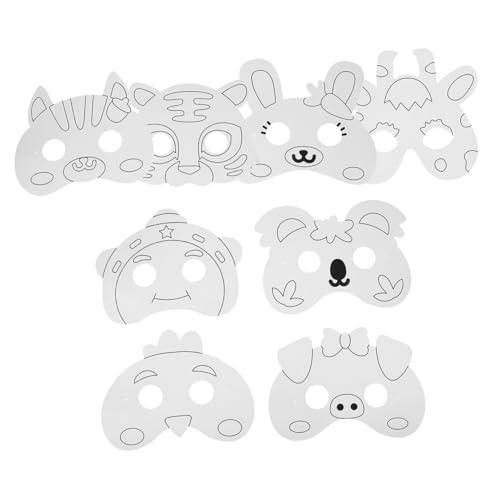 Abaodam DIY Tiermasken Set Teilig Unbemalt aus Papier zum Bemalen für Halloween Karneval Kostümpartys und Kreative Bastelaktivitäten Abaodam DIY Tiermasken Set Teilig Unbemalt aus Papier zum Bemalen für Halloween Karneval Kostümpartys und Kreative Bastelaktivitäten von Abaodam