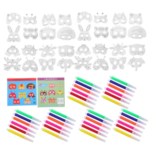 Abaodam DIY Tiermasken zum Bemalen Papierhalbes mit Stiften für Geburtstag Party Jungen Mädchen Kreative Kindermasken Abaodam DIY Tiermasken zum Bemalen Papierhalbes mit Stiften für Geburtstag Party Jungen Mädchen Kreative Kindermasken von Abaodam