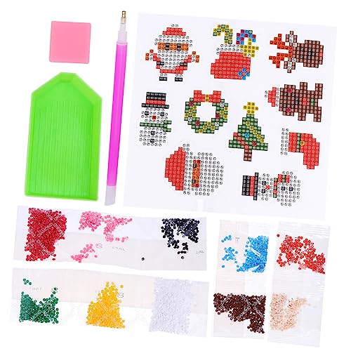 Abaodam Diamant-Aufkleber bastelset basteln für Geschenkidee Decor eincremehilfe kindergar Weihnachtsaufkleber DIY Aufkleber Selbstklebender Rautenaufkleber Plastik von Abaodam